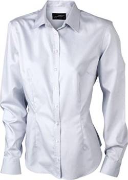 Twill Bluse - Farbe: White - Größe: M von James & Nicholson