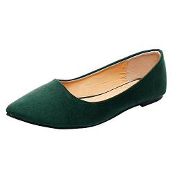 Jamron Damen Spitze Ballerinas Leicht Flatche Pumps Grün SN02722 EU39.5 von Jamron