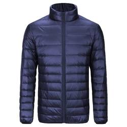 Jamron Herren Übergröße Winterjacke Steppjacke Warm Wattierte Pufferjacke mit Stehkragen & Vielen Taschen Marineblau 5XL von Jamron