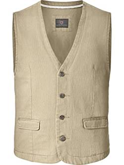 Jan Vanderstorm Herren Weste Torell beige L - 52 von Jan Vanderstorm