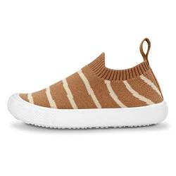 Jan & Jul Easy-On Schuhe für Baby, Turnschuhe/Sneakers mit breiter Passform (Khaki-Streifen, EU Size 21.5) von Jan & Jul