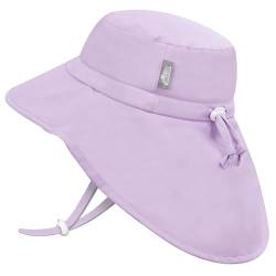 Jan & Jul Schnell Trocknender Kinder Sonnenhut für Mädchen mit UV-Schutz (XL: 5-12 Jahre, Lavender) von Jan & Jul