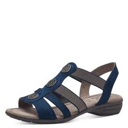 Jana Damen Sandalen flach Sommer Vegan, Blau (Navy), 40 EU von Jana