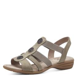 Jana Damen Sandalen flach Sommer Vegan, Grün (Sage), 36 EU von Jana