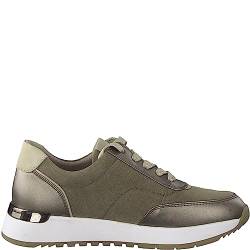 Jana Damen Sneaker flach Elegant mit Schnürsenkeln und Reißverschluss Weite H Mehrweite, Braun (Taupe), 36 EU von Jana