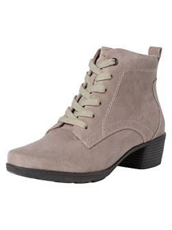 Jana Damen Stiefelette 8-8-25166-29 231 H-Weite Schuhe mit Blockabsatz Reißverschluss Schnürer nachhaltig weite Schuhweite von Jana