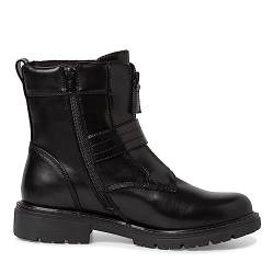 Jana Damen Stiefeletten ohne Absatz aus Kunstleder mit Schnalle Weite H Mehrweite, Schwarz (Black), 36 EU von Jana