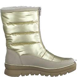 Jana Damen Winterstiefel ohne Absatz mit Reißverschluss Gefüttert Weite H Mehrweite, Gold (Gold Comb), 39 EU von Jana