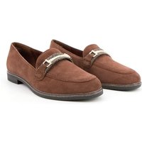 Jana Jana Damen Slipper Cognac Suede - 8-24201-27-321 Slipper von Jana