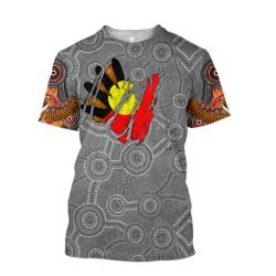 Jane Aigle Australien Känguru Malerei Kunst 3D Gedruckte T-Shirts Für Männer Und Frauen Sommer Freizeithemd Rundhals Teenager T-Shirts Xs-7Xl von Jane Aigle