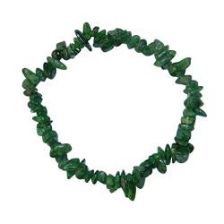 Diopsid grün Splitter Armband auf elastischem Gummi aufgezogen.(3546) von Janni-Shop-Splitter Ketten und Armbänder