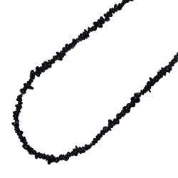 Turmalin schwarz Schörl Splitter Kette 90 cm endlos ohne Verschluss.(3467) von Janni-Shop-Splitter Ketten und Armbänder