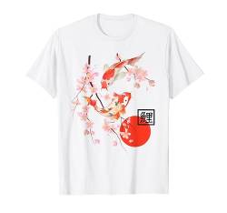 Cherry Blossom Koi Karpfenfisch, japanische Sakura-Grafikkunst T-Shirt von Japanese Cherry Blossom Koi Fish Shirt & Gifts