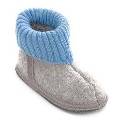 Hohe Kinder Hausschuhe - weich und bequem - Winter Filzpantoffeln aus Schafswolle - Warme Pantoffeln Größe 22-35 EU von Japanwelt