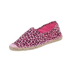 Japanwelt Damen Espadrilles Canvas Leoparden Muster Sommer Leo Slipper Viele Farben Größe 37 von Japanwelt