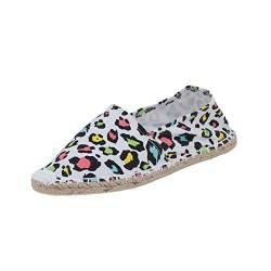 Japanwelt Damen Espadrilles Canvas Leoparden Muster Sommer Leo Slipper Viele Farben Größe 38 von Japanwelt