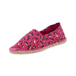 Japanwelt Damen Espadrilles Canvas Leoparden Muster Sommer Leo Slipper Viele Farben Größe 40 von Japanwelt