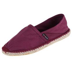 Japanwelt Espadrilles Unicolor Canvas Bordeaux Damen und Herren Größe 36 Unisex Leinen Slipper von Japanwelt