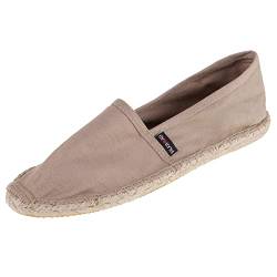 Japanwelt Espadrilles Unicolor Canvas Café au Lait Damen und Herren Größe 43 Unisex Leinen Slipper von Japanwelt