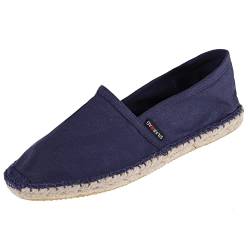 Japanwelt Espadrilles Unicolor Canvas Marineblau Damen und Herren Größe 37 Unisex Leinen Slipper von Japanwelt