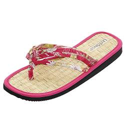 Japanwelt Zimtlatschen LesTongs Pink - offene Zimtsandalen mit Zehensteg für Damen - leichte & gesunde Zimtsohle, Zehentrenner mit Zimt, Zehensandale 41/42 von Japanwelt