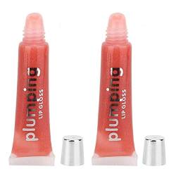 Deep Moisturizing Lip Plumping Serum Glitter Lipgloss 2-teiliges Make-up Lipgloss Frauen Lippenpflege Fuller Lips For(#1) von Jarchii