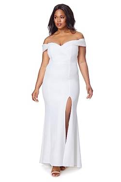 Jarlo London Damen Bella Bardot Maxikleid Kleid, elfenbeinfarben, 34 von Jarlo London