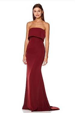Jarlo London Damen Blaze Trägerloses Maxikleid Kleid, burgunderfarben, 34 von Jarlo London