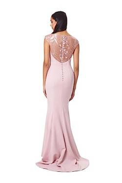 Jarlo London Damen Masa Fischschwanz-Maxikleid Kleid, Orignal Pink, 44 von Jarlo London