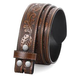 JasGood Western Leder Herren Gürtel (ohne Schnalle), 3,8cm Breite von JasGood