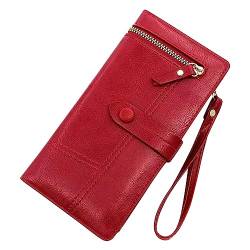 Jaskdconsy Damen-Geldbörse, modisches Muster, einfarbig, praktische Handtasche mit Reißverschluss Brieftasche Damen Klein Vintage von Jaskdconsy