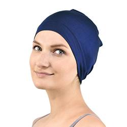 Jasmine Silk Bambus Schlaf Cap - Geeignet für Chemo & Haarausfall - Cardani Chemo Krebs -Hut (Marine) von Jasmine Silk