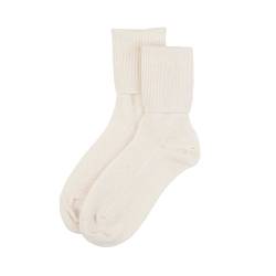 Jasmine Silk Damen 100% Kaschmir Cashmere Bettsocken Socken Elfenbein, Gr.- 3-7 von Jasmine Silk