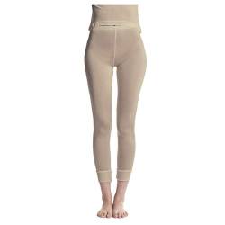 Jasmine Silk Damen-Leggings aus reiner Seide, lang, hautfarben von Jasmine Silk