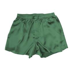Jasmine Silk Klassische Herren-Boxershorts aus Seide, Smaragdgrün, navy, XL von Jasmine Silk