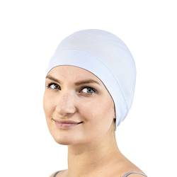 Jasmine Silk Unisex Schlafmütze aus Seide – geeignet für Chemo & Haarausfall – Cardani Chemo-Krebsmütze, blau, Einheitsgröße von Jasmine Silk