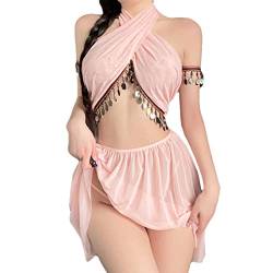 JasmyGirls Prinzessin Cosplay Dessous Sexy Dienstmädchen Kostüm Anime Bikini Rollenspiel Outfit Halloween Arabian Dance Club Kleid von JasmyGirls