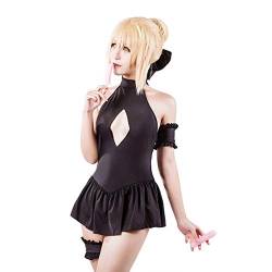 JasmyGirls Sexy Anime Cosplay Dessous Kwaii Schulmädchen Kostüm Einteiler Badeanzug Aushöhlen Bodysuit Badeanzug Kleid von JasmyGirls