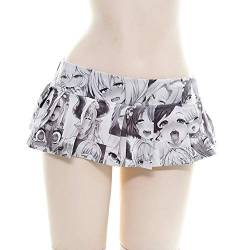 Sexy Ahegao Rock Hentais Anime Cosplay Dessous Kostüm Kawaii Japanisches Minirock Halloween Lolita (Grau1) von JasmyGirls