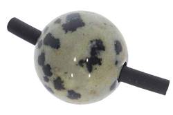 Jaspis Dalmatiner Kugel Schmuck Anhänger 12mm gebohrt für's Lederband HS1561 von Jaspis