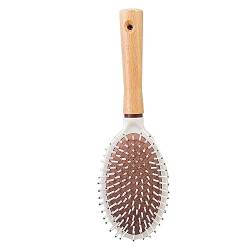 Kissen-Haarbürste, Minimalistisch, Verhindert Statische Entwirrung, Massagebürste mit Holzgriff für den Friseursalon zu Hause (Ovale Form 30x12x3,5cm) von Jauarta