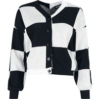 Jawbreaker Cardigan - Big Checker Cardigan - XS bis XXL - für Damen - Größe XL - schwarz/weiß von Jawbreaker