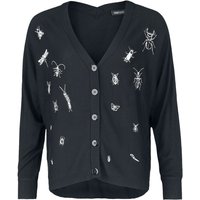 Jawbreaker - Gothic Cardigan - Way Out Cardigan - XS bis XXL - für Damen - Größe XXL - schwarz/weiß von Jawbreaker