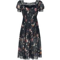 Jawbreaker - Gothic Kleid knielang - Night Garden Print Midi Dress - XS bis 4XL - für Damen - Größe M - multicolor von Jawbreaker