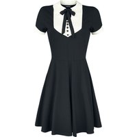 Jawbreaker - Gothic Kurzes Kleid - In A Mood Tie Neck Dress - XS bis 4XL - für Damen - Größe 4XL - schwarz/weiß von Jawbreaker