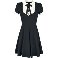 Jawbreaker - Gothic Kurzes Kleid - In A Mood Tie Neck Dress - XS bis 4XL - für Damen - Größe L - schwarz/weiß von Jawbreaker