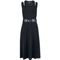 Jawbreaker Kleid knielang - Midi Dress With Shoulder Slashes - XS bis 4XL - für Damen - Größe S - schwarz von Jawbreaker