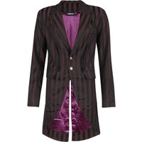 Jawbreaker Mantel - Stripe Blazar Coat - XS bis XXL - für Damen - Größe M - rot/schwarz von Jawbreaker