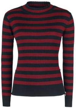 Jawbreaker Menace Red and Black Stripe Sweater Frauen Strickpullover schwarz/rot XS von Jawbreaker