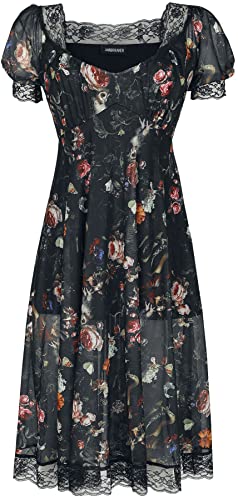 Jawbreaker Night Garden Print Midi Dress Frauen Mittellanges Kleid Multicolor M von Jawbreaker